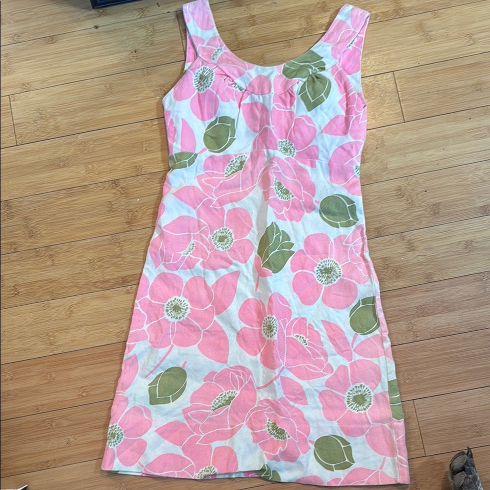 Floral Pink and Green Women's Dress